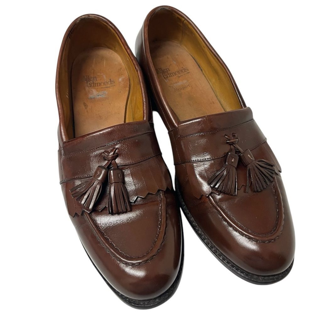 Allen Edmonds Newport Men’s Dark Brown Leather Kiltie Tassel Loafers SZ 11.5 B